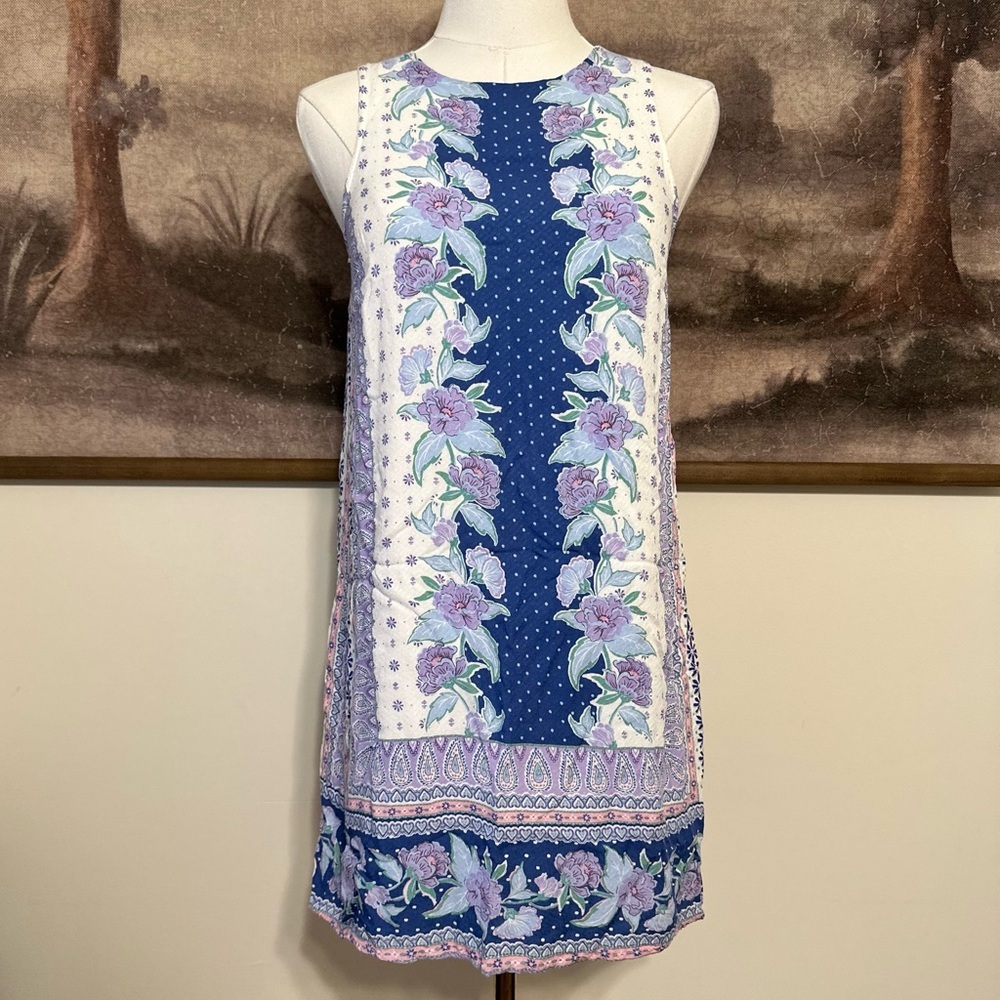 Aeropostale Floral Mini Dress - Blue and Purple